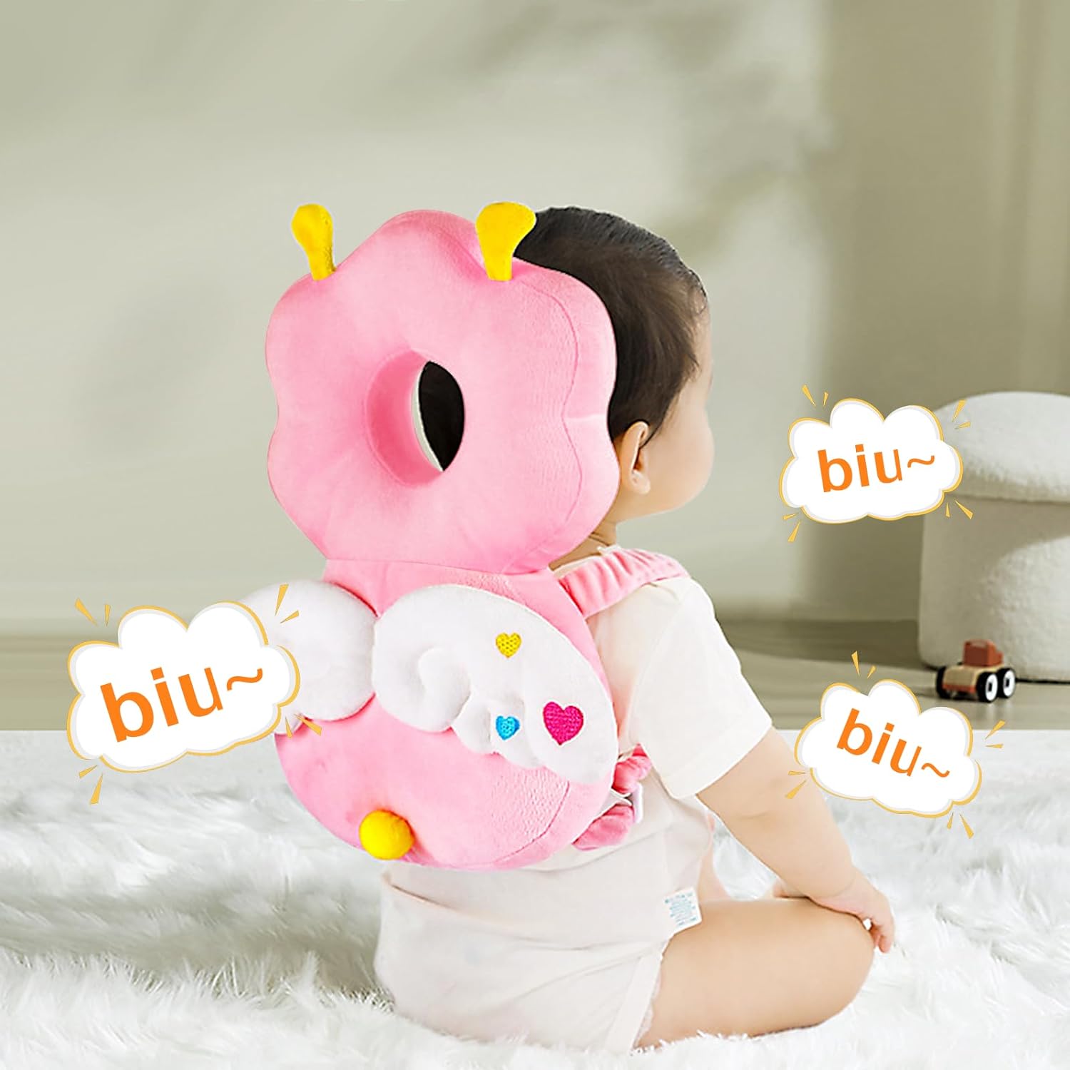 Almohadilla anticaida para bebe rosa - additional image 4