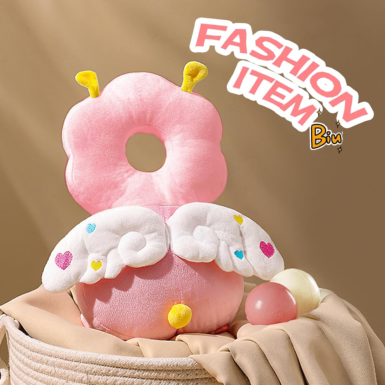 Almohadilla anticaida para bebe rosa - additional image 3